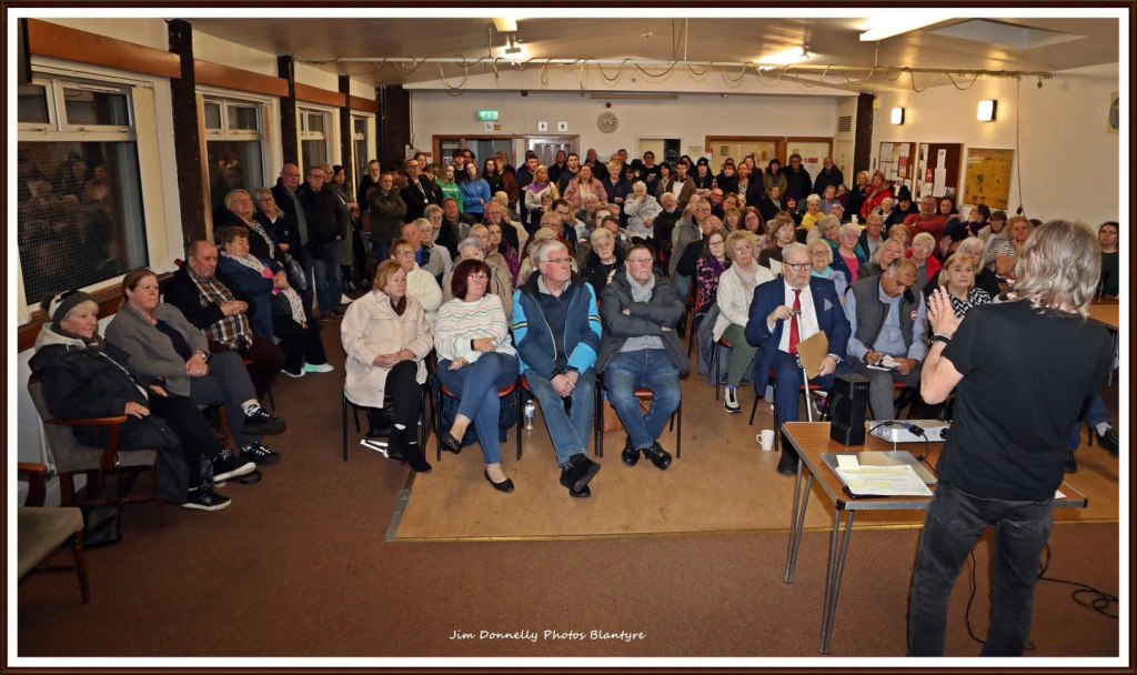 Residents and speakers at a Blantyre Community Council meeting