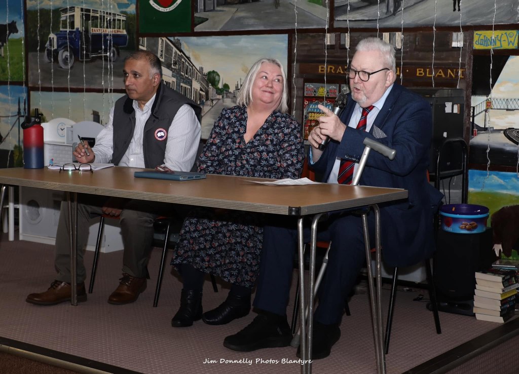Residents and speakers at a Blantyre Community Council meeting