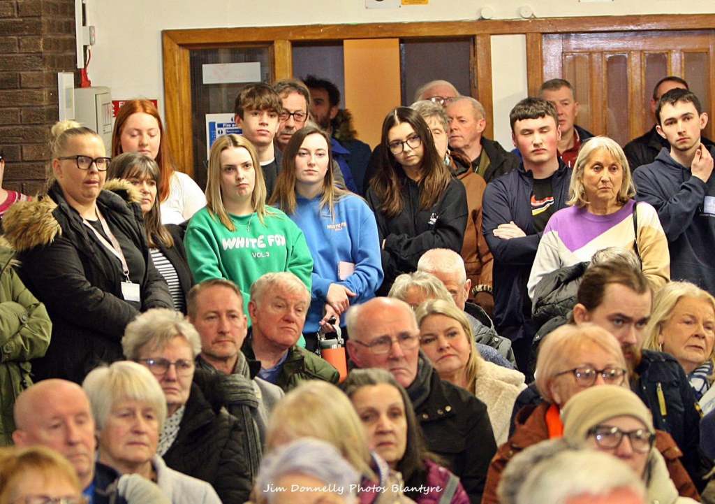 Residents and speakers at a Blantyre Community Council meeting